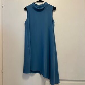 Reiss Asymmetrical Shift Cornflower Blue Dress, 10